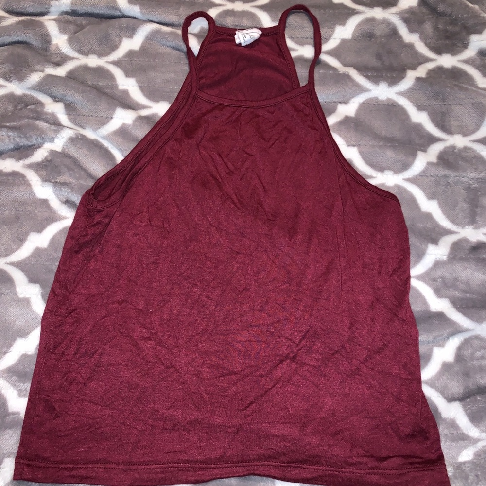 Red halter tank size M